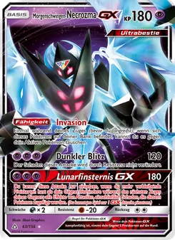 Karte Morgenschwingen-Necrozma GX aus Ultra-Prisma, Nummer 63/156