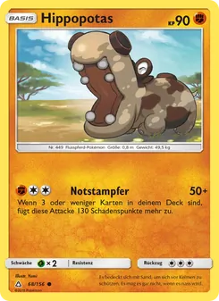 Karte Hippopotas aus Ultra-Prisma, Nummer 68/156