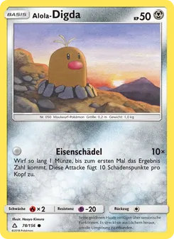 Karte Alola-Digda aus Ultra-Prisma, Nummer 78/156