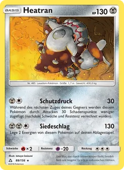 Karte Heatran aus Ultra-Prisma, Nummer 88/156