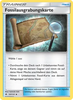 Karte Fossilausgrabungskarte aus Grauen Der Lichtfinsternis, Nummer 107/131