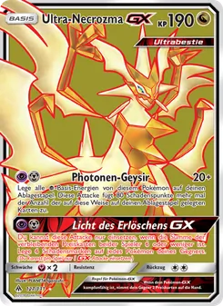 Karte Ultra-Necrozma GX aus Grauen Der Lichtfinsternis, Nummer 127/131