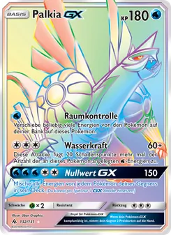 Karte Palkia GX aus Grauen Der Lichtfinsternis, Nummer 132/131