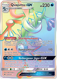 Karte Quajutsu GX aus Grauen Der Lichtfinsternis, Nummer 133/131