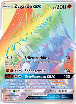 Karte Zygarde GX aus Grauen Der Lichtfinsternis, Nummer 136/131