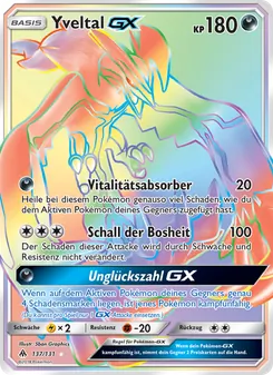 Karte Yveltal GX aus Grauen Der Lichtfinsternis, Nummer 137/131