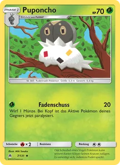Karte Puponcho aus Grauen Der Lichtfinsternis, Nummer 7/131