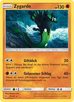 Karte Zygarde aus Grauen Der Lichtfinsternis, Nummer 72/131
