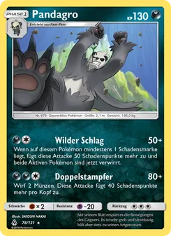 Karte Pandagro aus Grauen Der Lichtfinsternis, Nummer 78/131