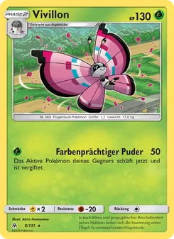 Karte Vivillon aus Grauen Der Lichtfinsternis, Nummer 8/131