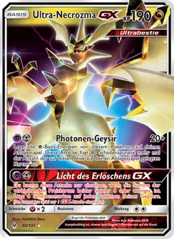 Karte Ultra-Necrozma GX aus Grauen Der Lichtfinsternis, Nummer 95/131