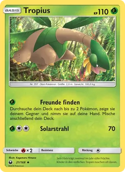 Karte Tropius aus Sturm Am Firmament, Nummer 21/168