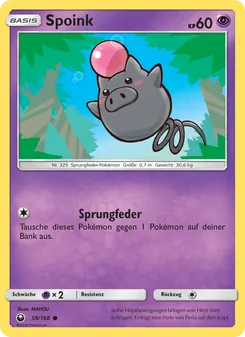 Karte Spoink aus Sturm Am Firmament, Nummer 59/168