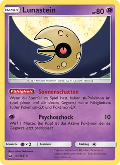 Karte Lunastein aus Sturm Am Firmament, Nummer 61/168