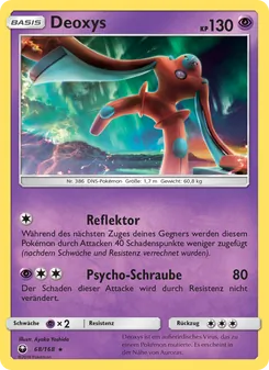 Karte Deoxys aus Sturm Am Firmament, Nummer 68/168