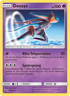 Karte Deoxys aus Sturm Am Firmament, Nummer 69/168