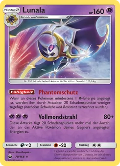 Karte Lunala aus Sturm Am Firmament, Nummer 70/168