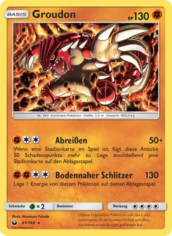 Karte Groudon aus Sturm Am Firmament, Nummer 81/168