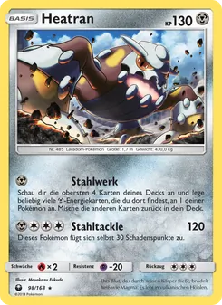 Karte Heatran aus Sturm Am Firmament, Nummer 98/168