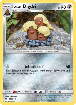 Karte Alola-Digdri aus Echo des Donners, Nummer 123/214