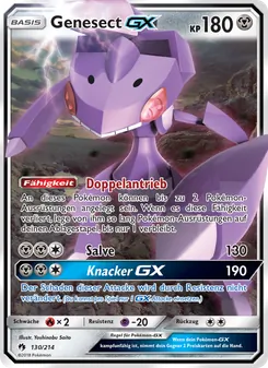 Karte Genesect GX aus Echo des Donners, Nummer 130/214