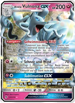Karte Alola Vulnona GX aus Echo des Donners, Nummer 132/214