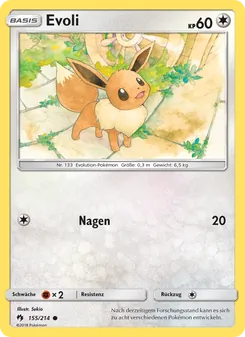 Karte Evoli aus Echo des Donners, Nummer 155/214