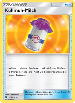 Karte Kuhmuh-Milch aus Echo des Donners, Nummer 185/214