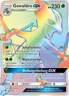 Karte Gewaldro GX aus Echo des Donners, Nummer 216/214