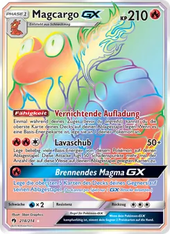 Karte Magcargo GX aus Echo des Donners, Nummer 218/214