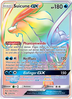 Karte Suicune GX aus Echo des Donners, Nummer 220/214
