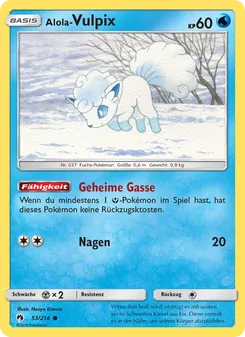 Karte Alola Vulpix aus Echo des Donners, Nummer 53/214