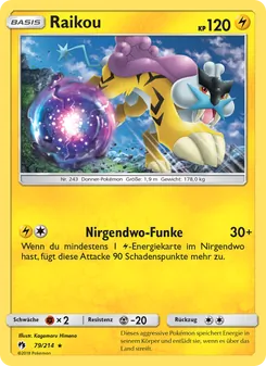 Karte Raikou aus Echo des Donners, Nummer 79/214