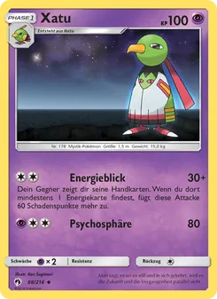 Karte Xatu aus Echo des Donners, Nummer 88/214