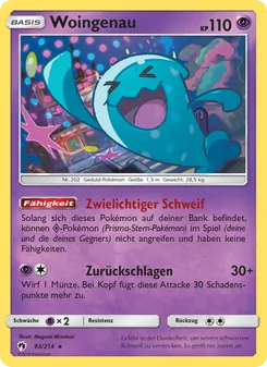 Karte Woingenau aus Echo des Donners, Nummer 93/214