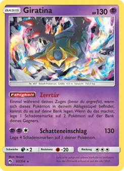 Karte Giratina aus Echo des Donners, Nummer 97/214