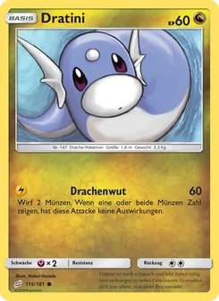 Karte Dratini aus Teams Sind Trumpf, Nummer 116/181