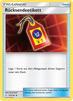 Karte Rücksendeetikett aus Teams Sind Trumpf, Nummer 153/181