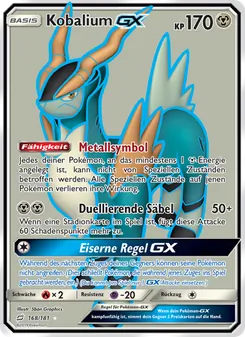 Karte Kobalium GX aus Teams Sind Trumpf, Nummer 168/181