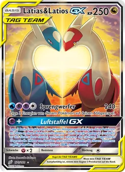 Karte Latias & Latios GX aus Teams Sind Trumpf, Nummer 170/181