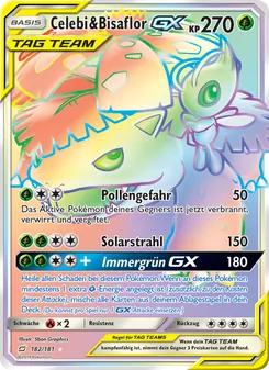 Karte Celebi & Bisaflor GX aus Teams Sind Trumpf, Nummer 182/181