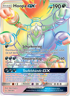 Karte Hoopa GX aus Teams Sind Trumpf, Nummer 187/181