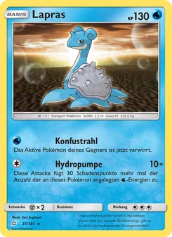 Karte Lapras aus Teams Sind Trumpf, Nummer 31/181