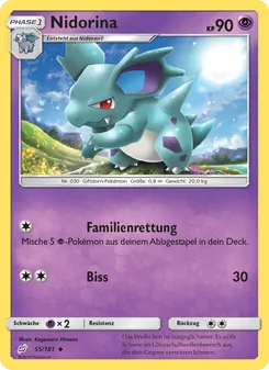 Karte Nidorina aus Teams Sind Trumpf, Nummer 55/181