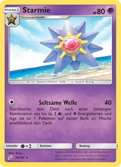 Karte Starmie aus Teams Sind Trumpf, Nummer 65/181