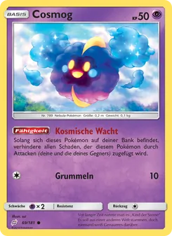 Karte Cosmog aus Teams Sind Trumpf, Nummer 69/181
