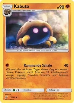 Karte Kabuto aus Teams Sind Trumpf, Nummer 77/181