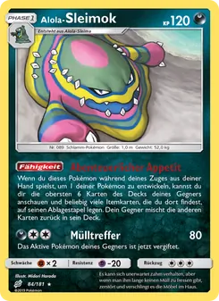 Karte Alola-Sleimok aus Teams Sind Trumpf, Nummer 84/181