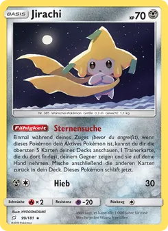 Karte Jirachi aus Teams Sind Trumpf, Nummer 99/181