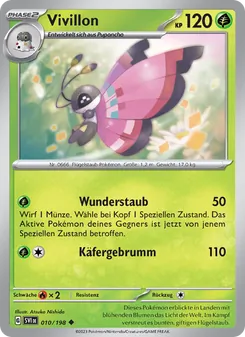 Karte Vivillon aus Karmesin & Purpur, Nummer 010/198